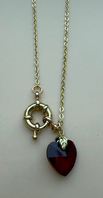 Gold Heart Charm Necklace