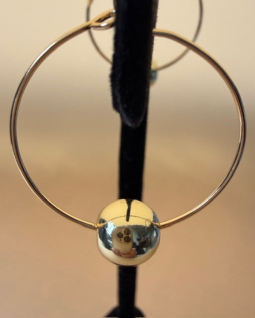 Round Gold Filled Bead Hoops