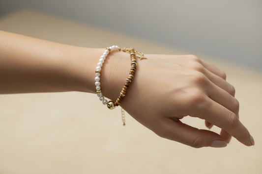 Picture Jasper & Pearl Bracelet