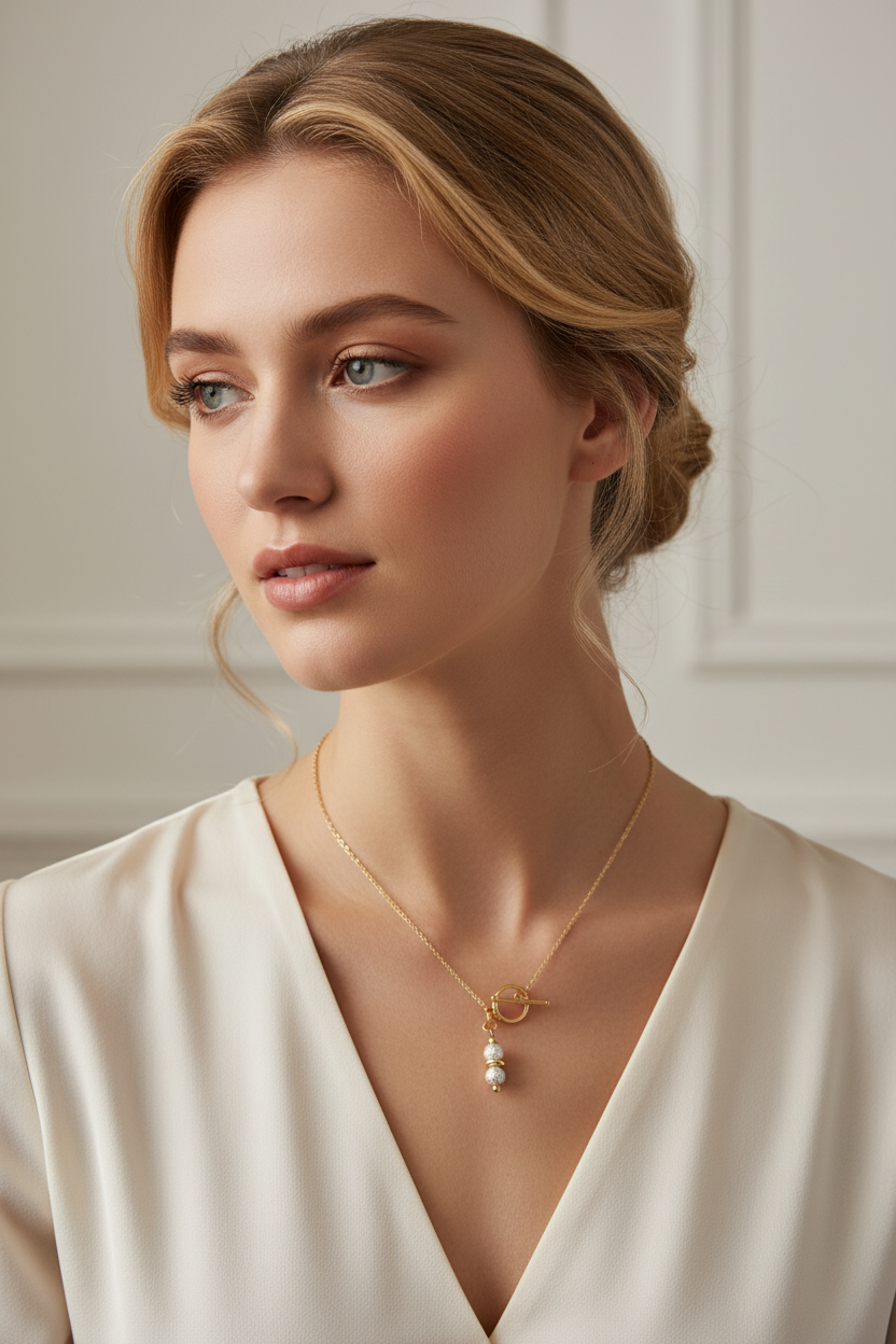 Silver Lava Stone Necklace