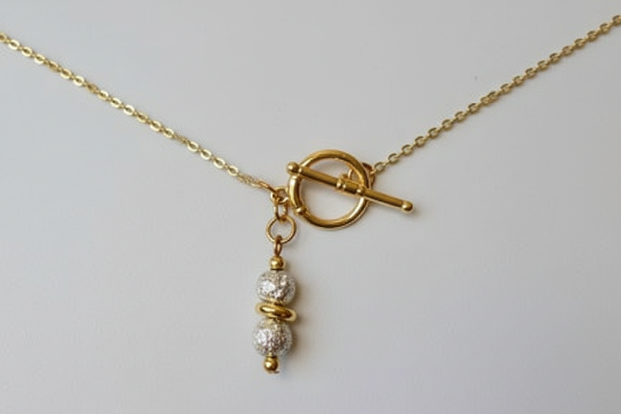 Silver Lava Stone Necklace