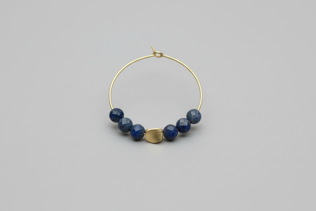 Lapiz Lazuli Hoops