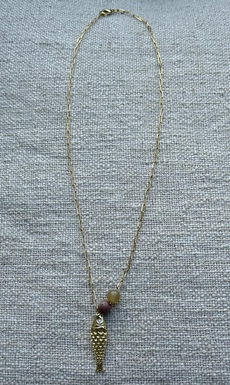 CZ Fish Pendant Necklace